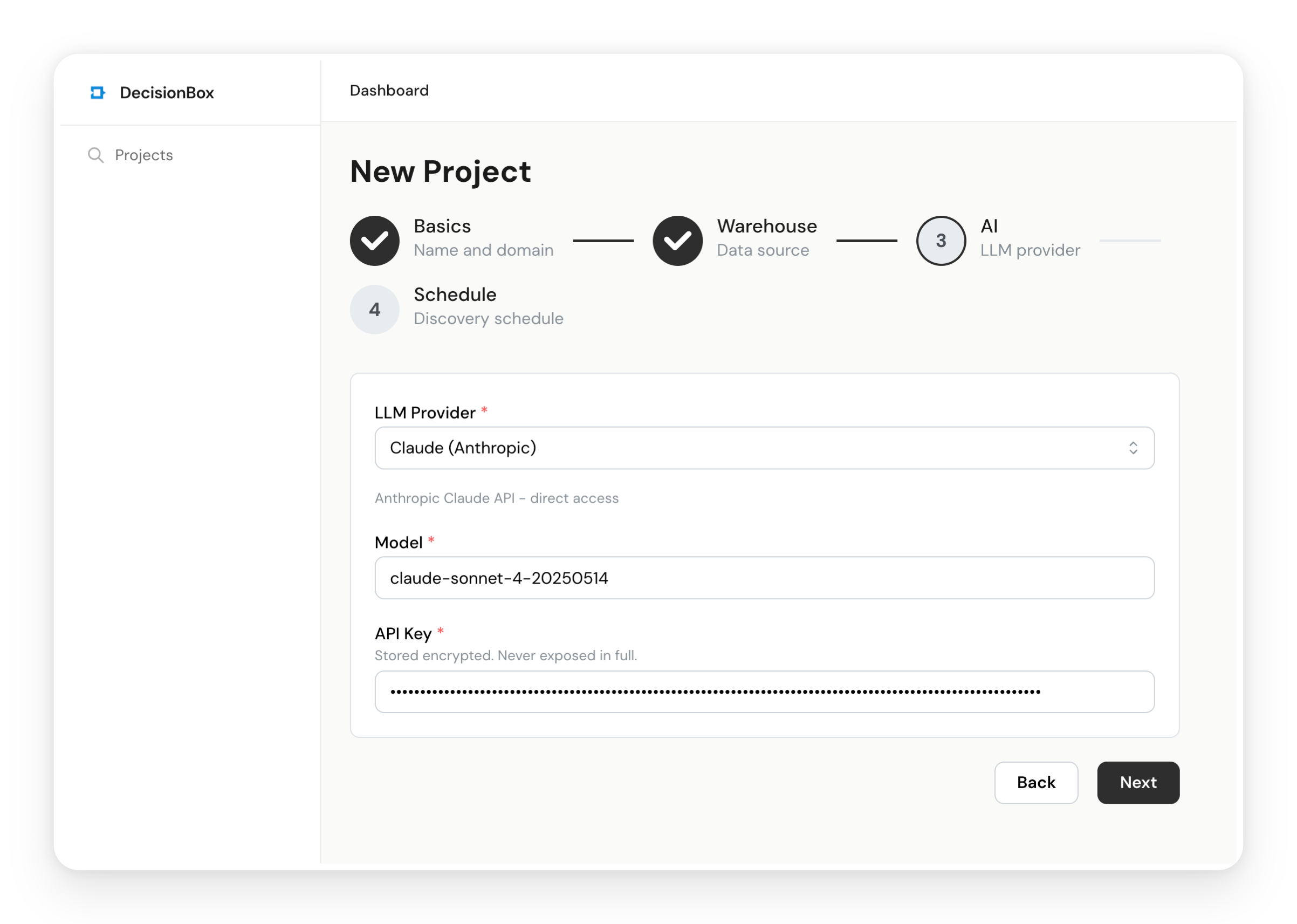AI provider configuration with Claude